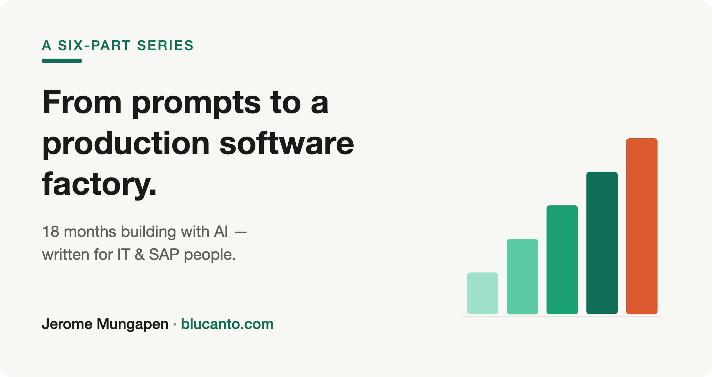 Header graphic for From Prompts to a Production Software Factory: An SAP Consultant's 18-Month Journey into AI