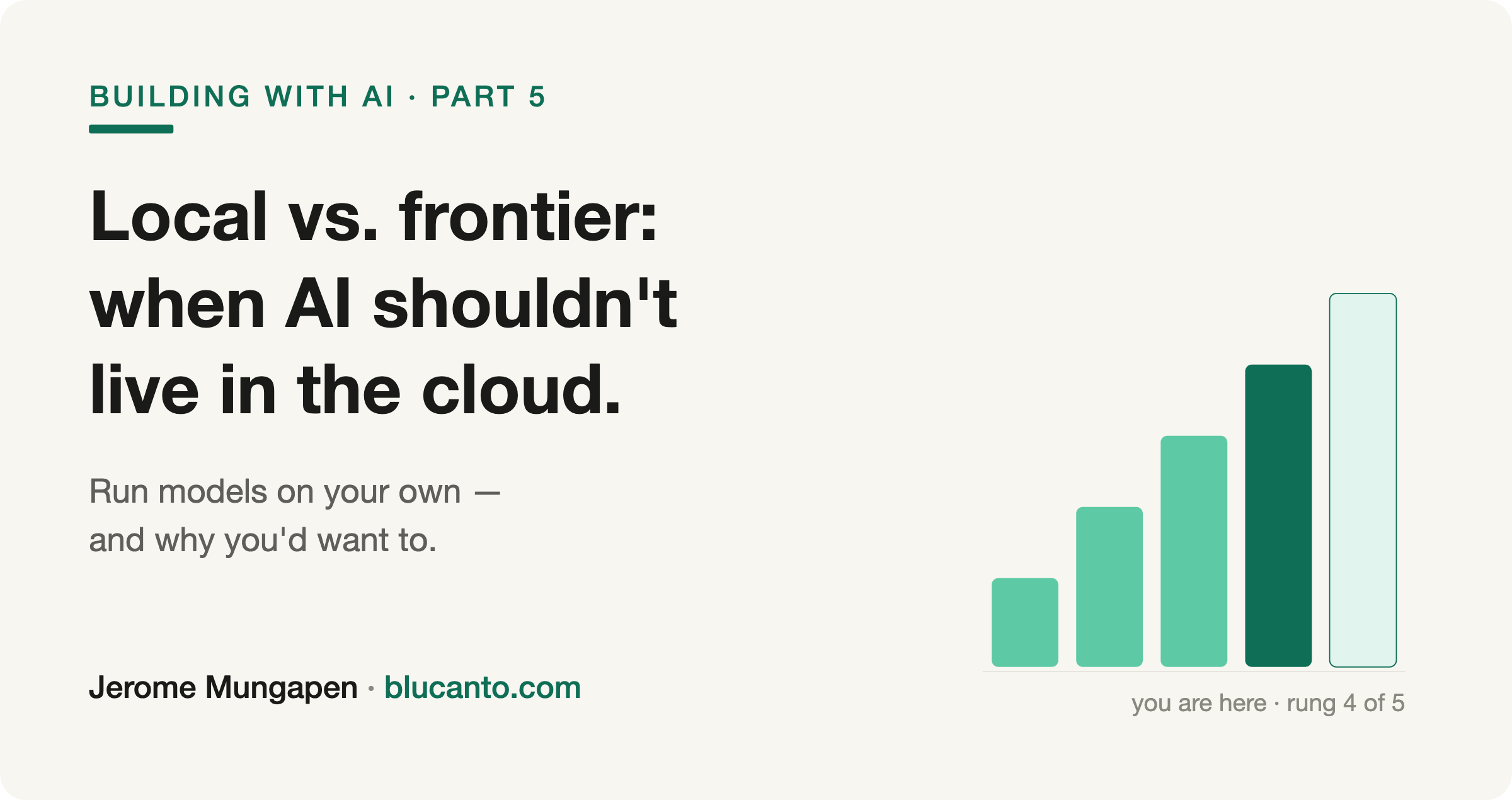 Header graphic for Local vs. frontier: when the AI shouldn't live in someone else's cloud
